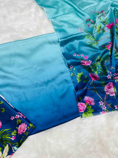 CHINA SILK TIE N DIE AQUA BLUE