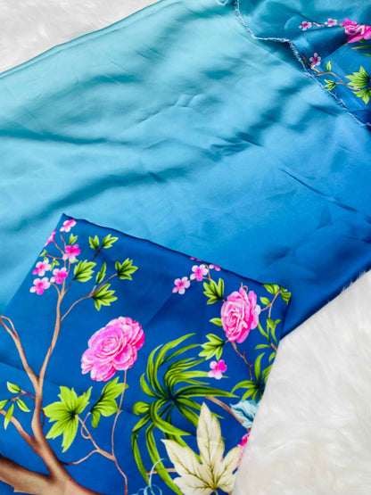 CHINA SILK TIE N DIE AQUA BLUE