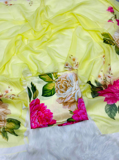 ROSE LEMON FLOWERS SILK