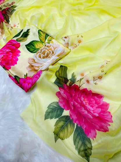 ROSE LEMON FLOWERS SILK
