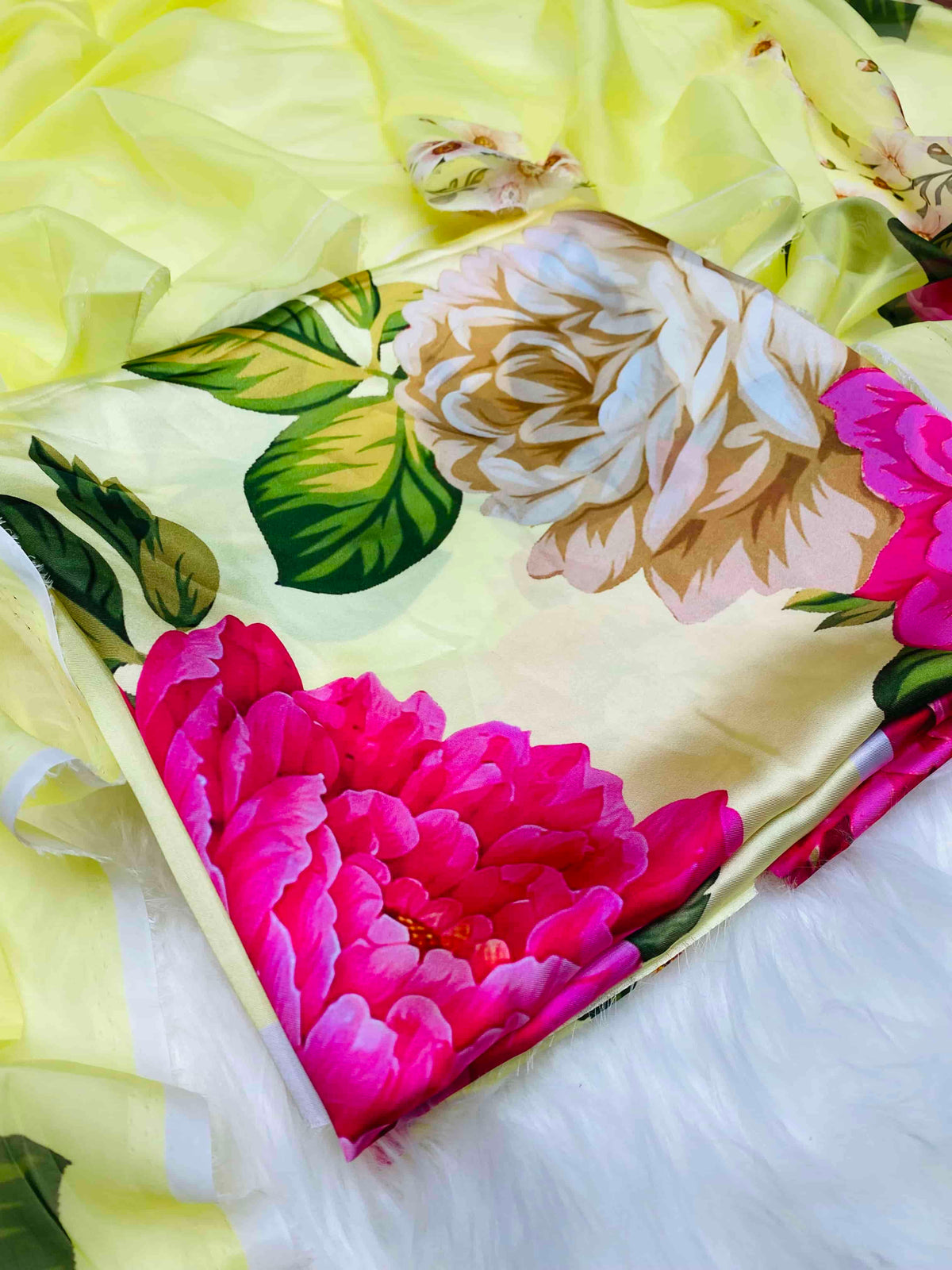 ROSE LEMON FLOWERS SILK