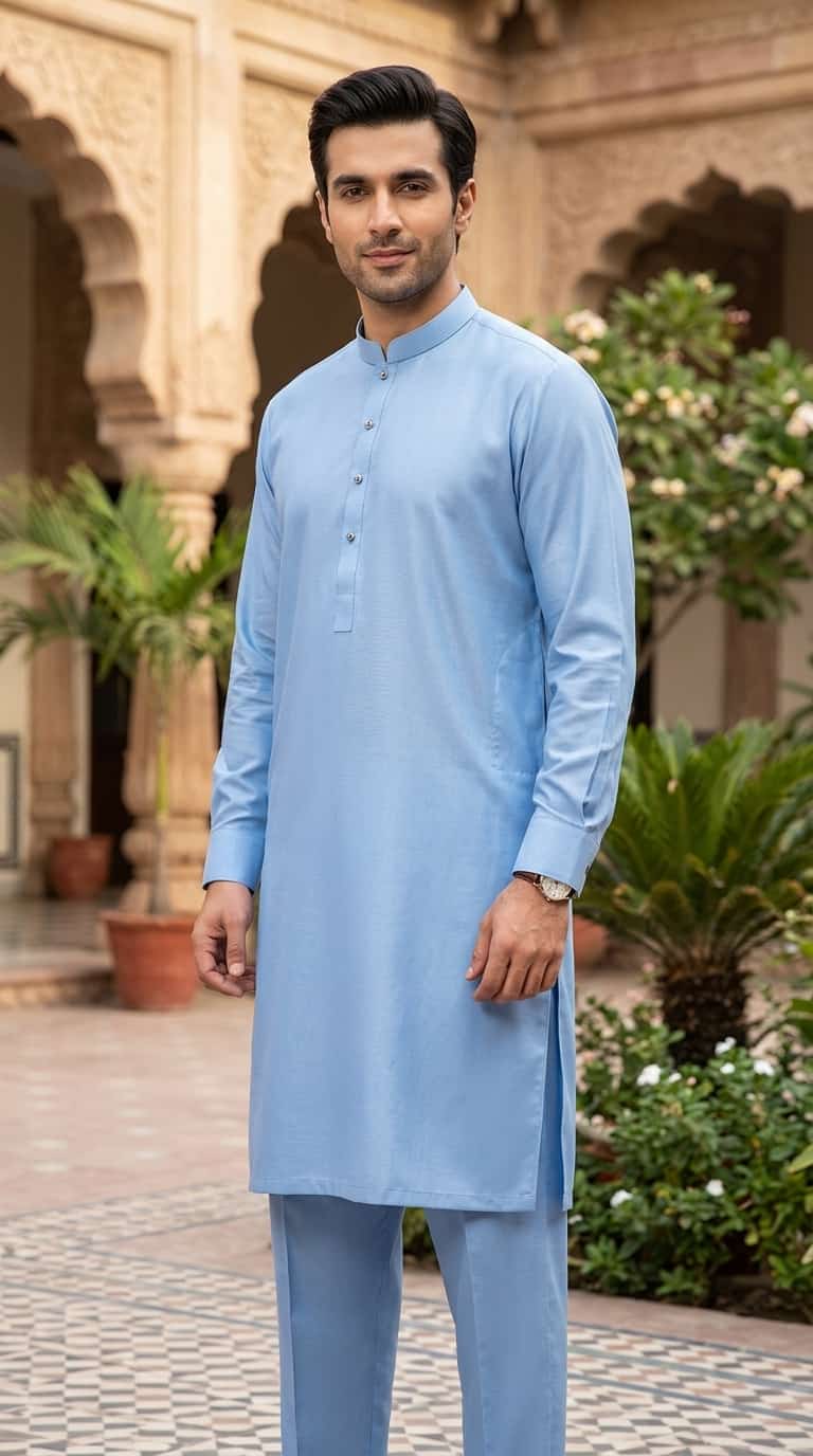 PREMIUM WASH N WEAR SKY BLUE BOSKI