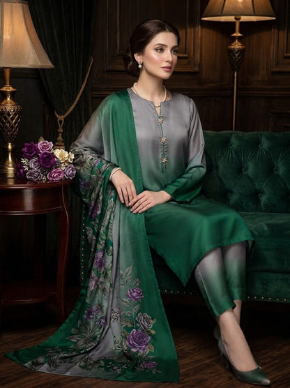 CHINA SILK TIE N DYE 3 PIECE DRESS (5 COLOURS)