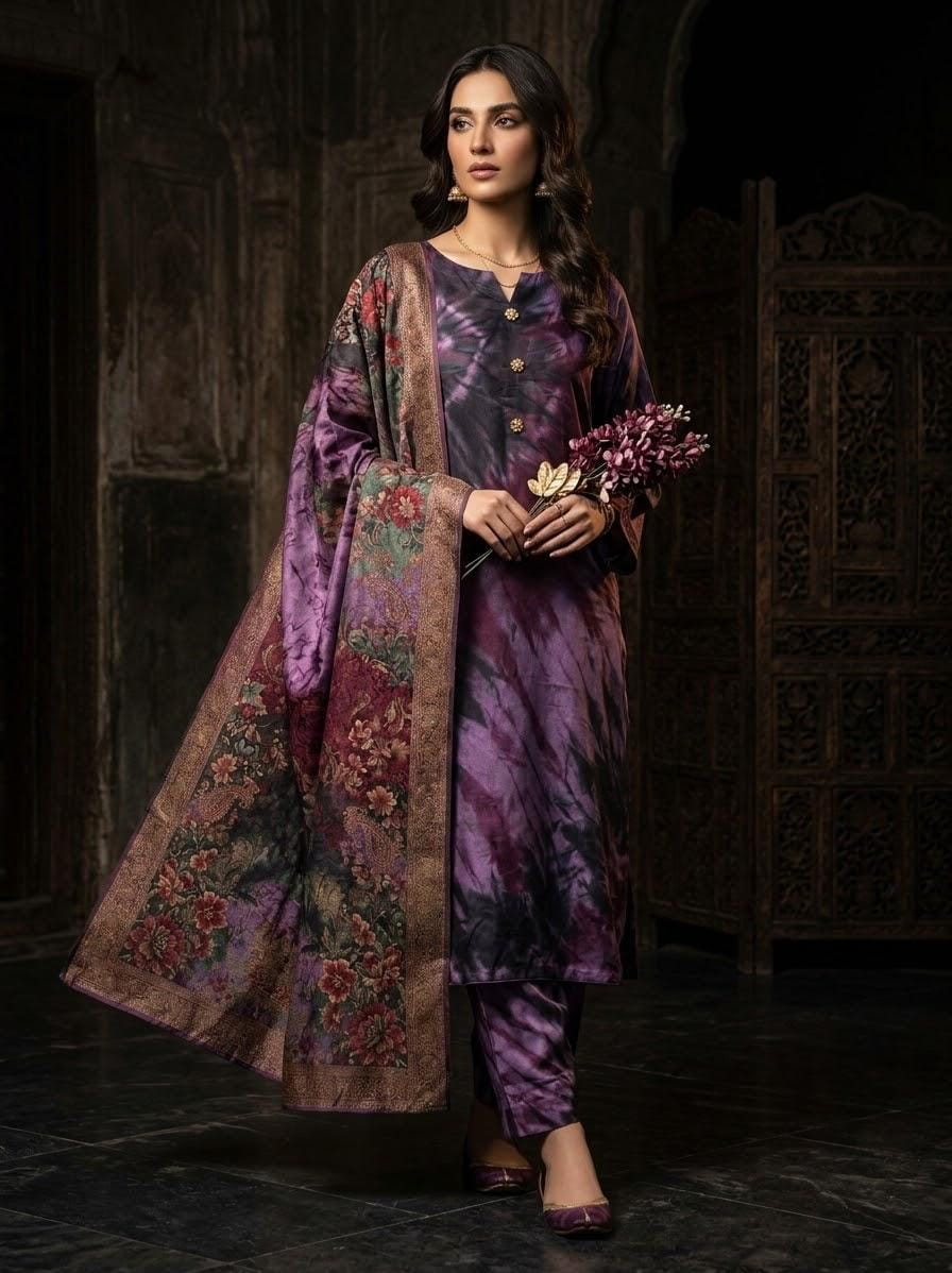 CHINA SILK MULTI SHADED LILAC