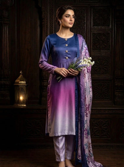 TIE N DYE CHINA SILK DRESS (5 COLORS)
