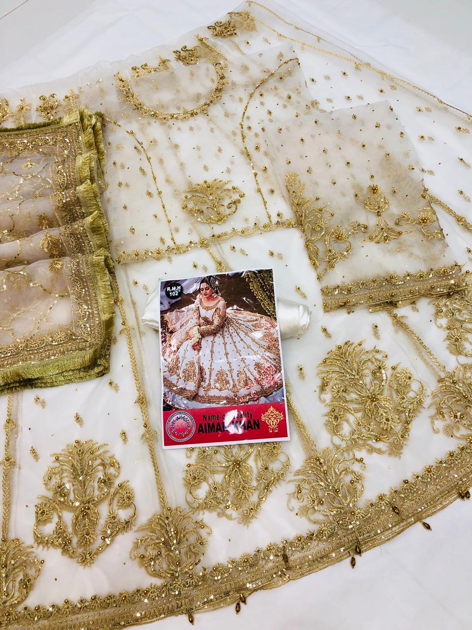 AIMAN KHAN WHITE - SR FABRICS
