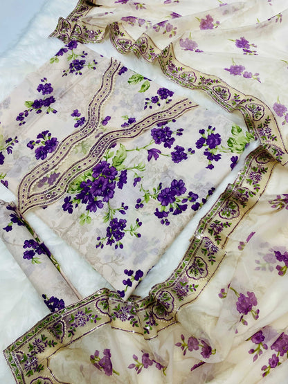 ANEELA’S SKIN PURPLE LUXURY LAWN