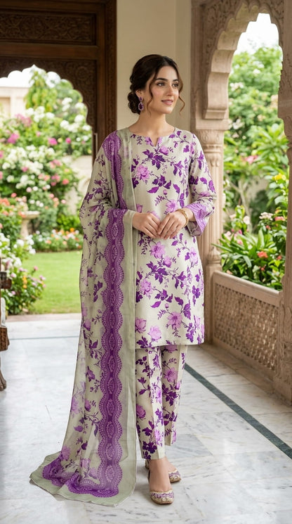 CHINA SILK ANEELA PURPLE