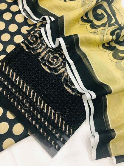 BAROQUE BLACK SKIN DIGITAL LAWN - SR FABRICS