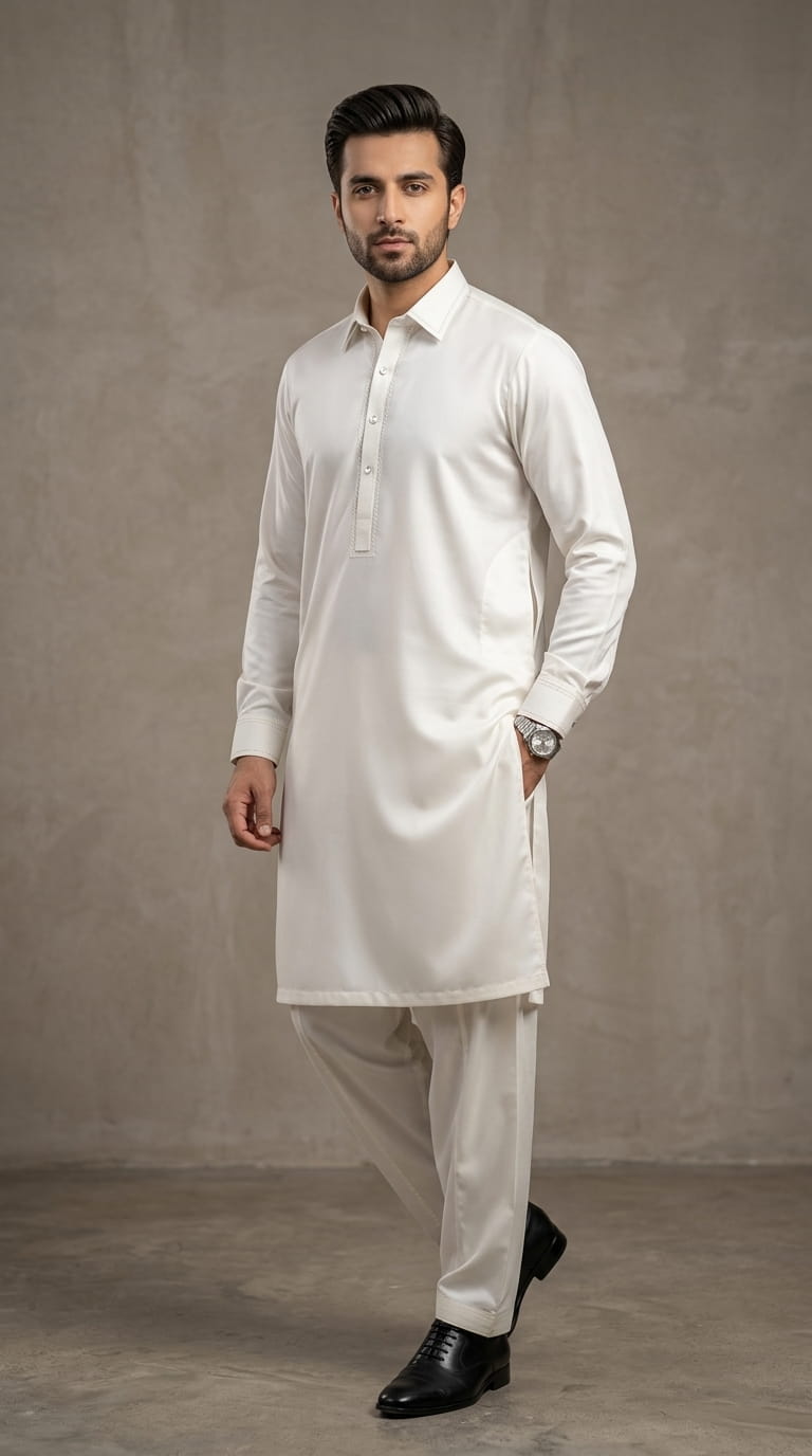PREMIUM WASH N WEAR MILKY WHITE BOSKI (4.5 METERS)