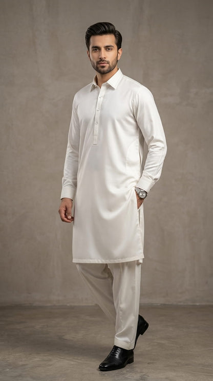 PREMIUM WASH N WEAR MILKY WHITE BOSKI (4.5 METERS)