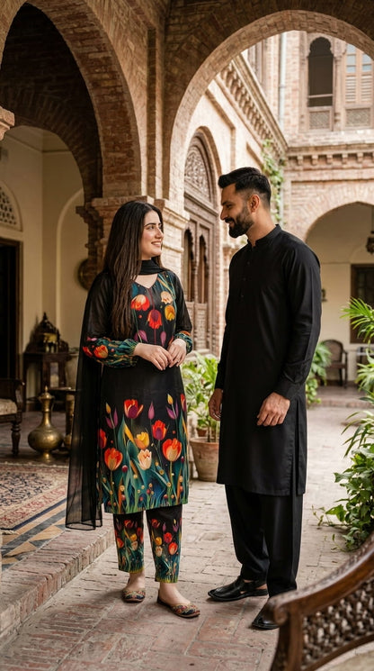 Black Boski and 3D black Silk Couple bundle
