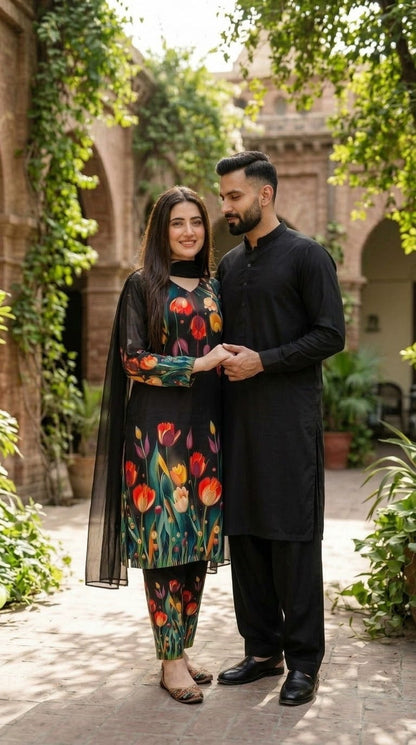 Black Boski and 3D black Silk Couple bundle