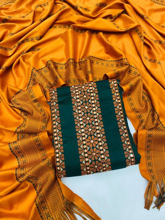 MARINA SEAGREEN WITH COPPER SHAWL