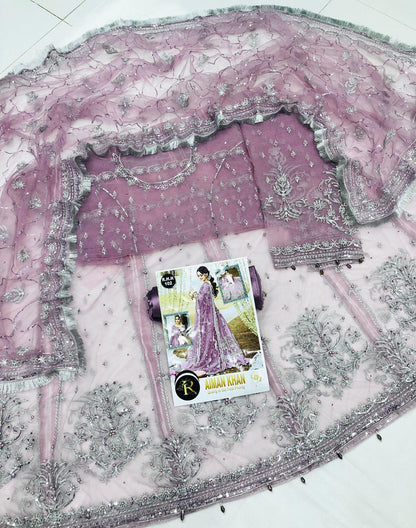 LIGHT PURPLE NET MAKSI - SR FABRICS