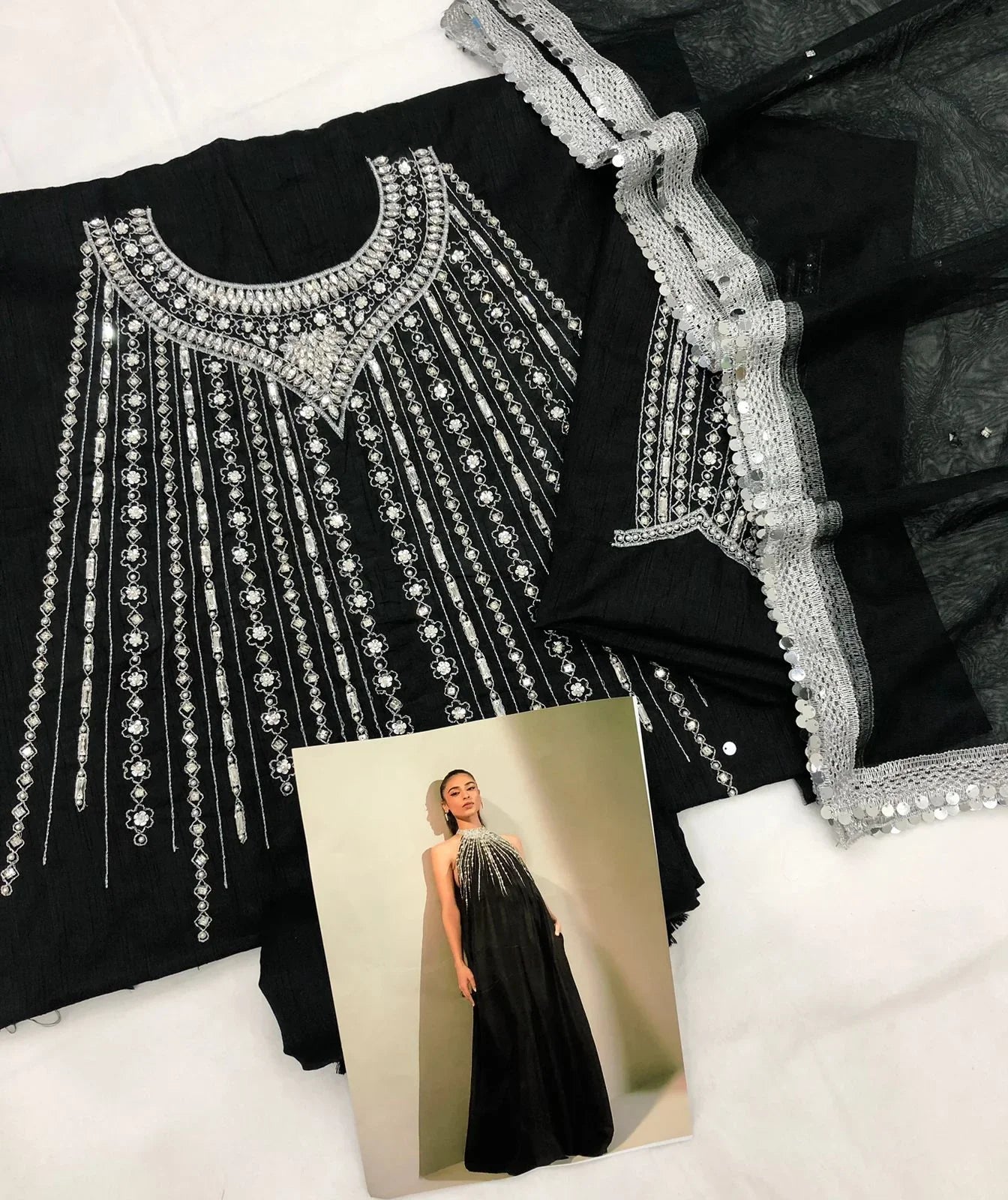 LULUSAR BLACK RAW SILK - SR FABRICS