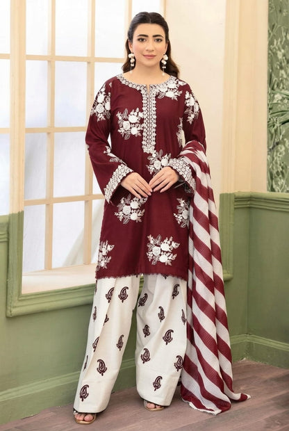 SUPER BAREEZE COTTON MAHROON