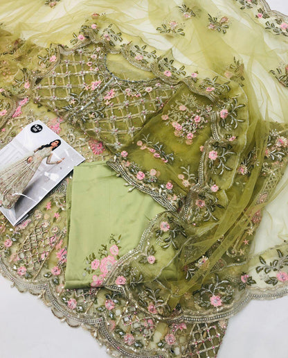 MB OLIVE GREEN MAKSI - SR FABRICS