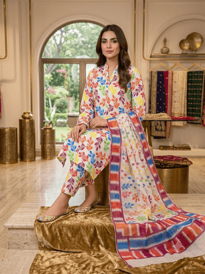 SWISS LAWN WHITE MULTI PATIYA