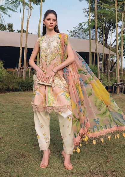 MB PINK HAND WORK LUXURY LAWN