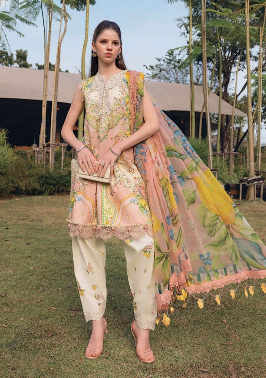 MB PINK HAND WORK LUXURY LAWN