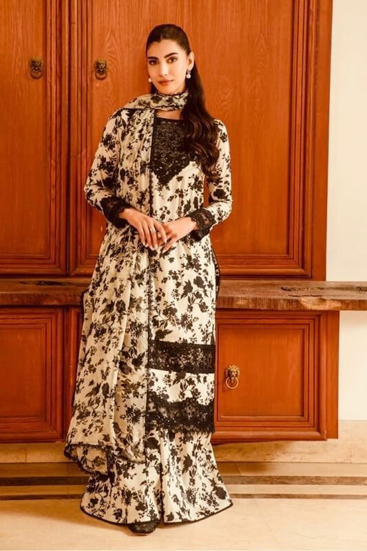 ANEELA SKIN BROWN DIGITAL LAWN