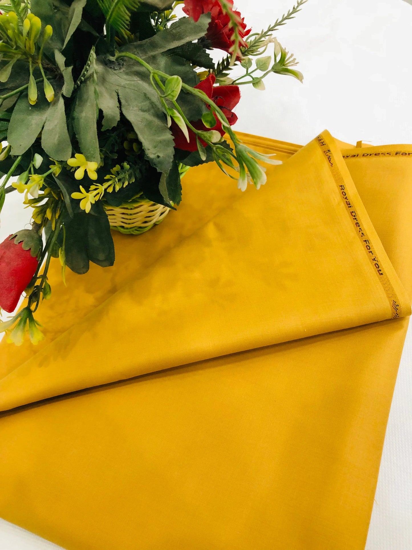 PREMIUM 500 DIRHAM MUSTARD COTTON - SR FABRICS