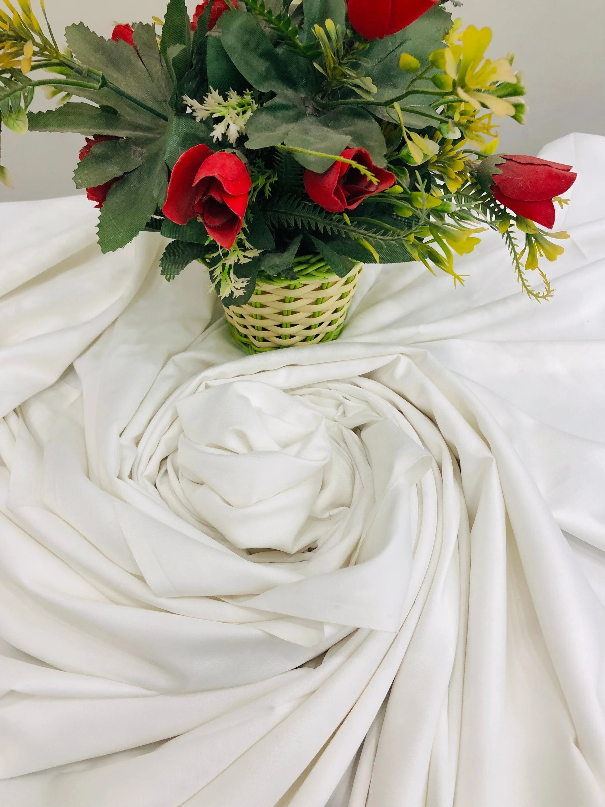 PREMIUM WASH & WEAR MILKY WHITE BOSKI - SR FABRICS
