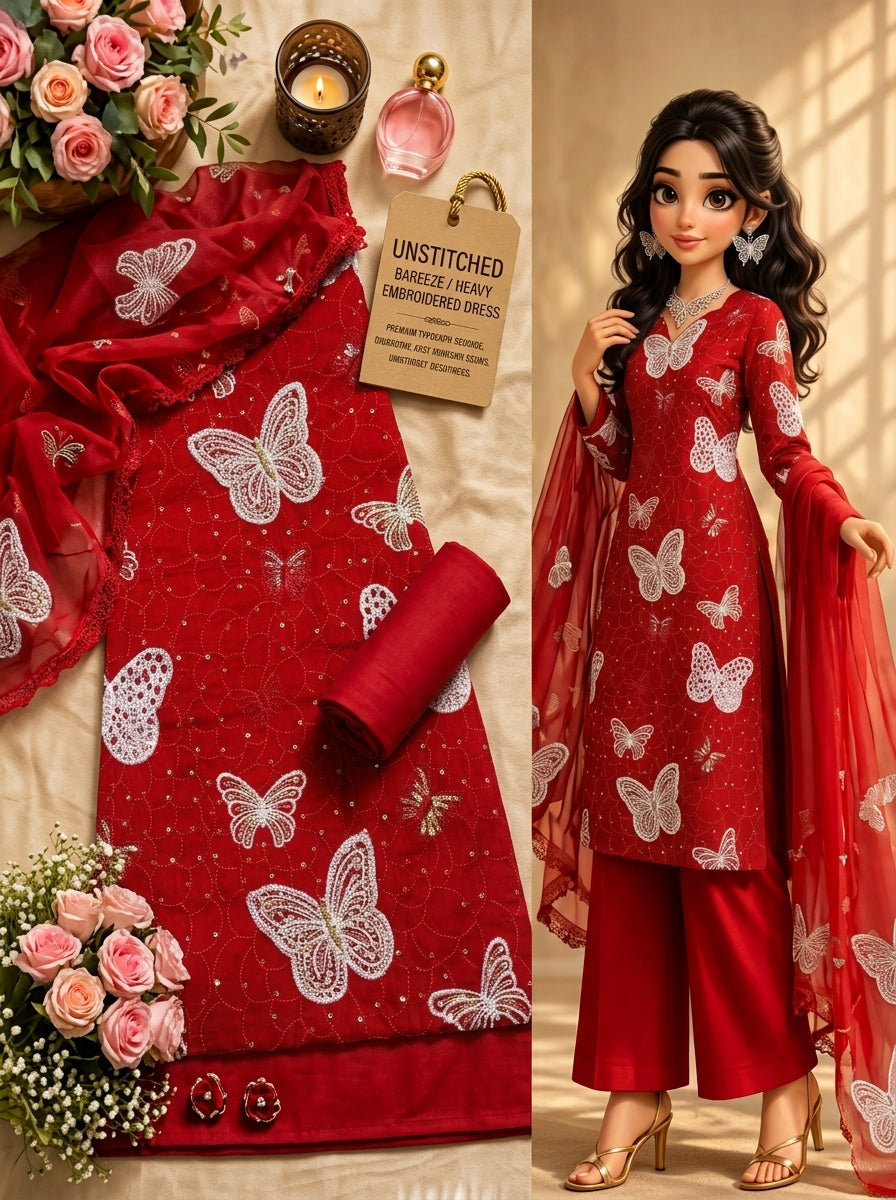 BAREEZE RED BUTTERFLY