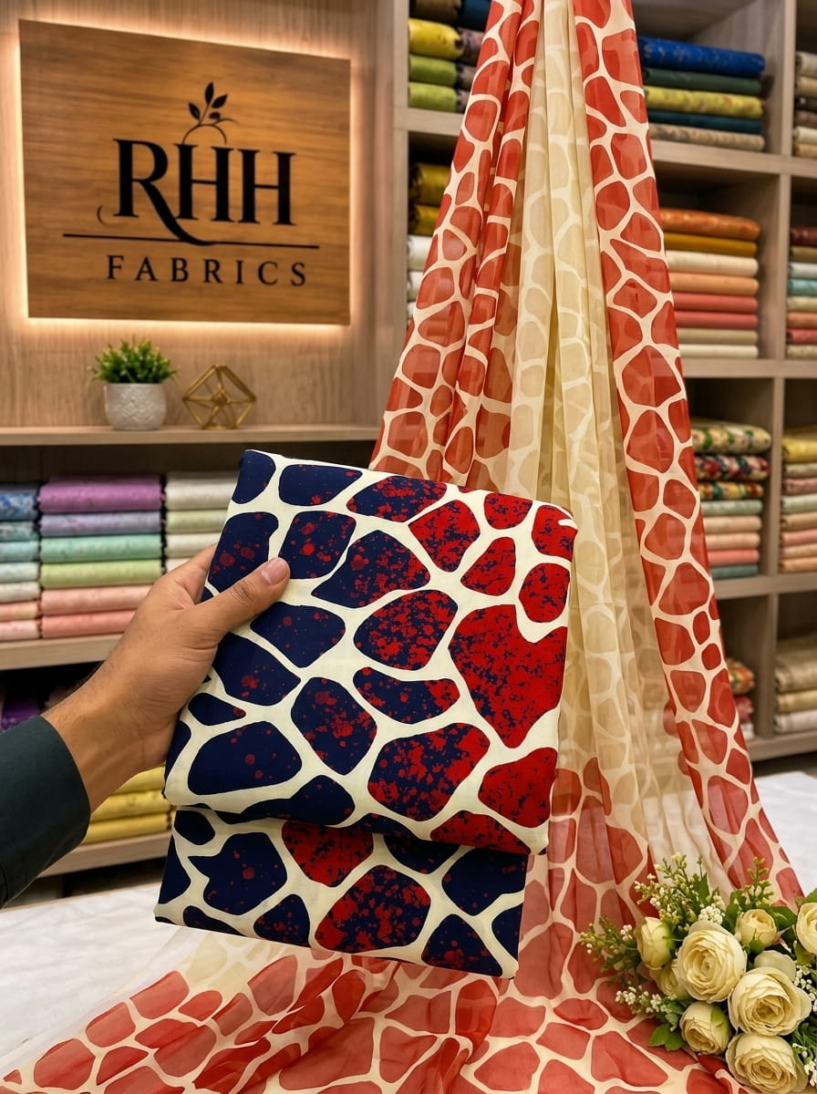 CHINA SILK STONE PRINT