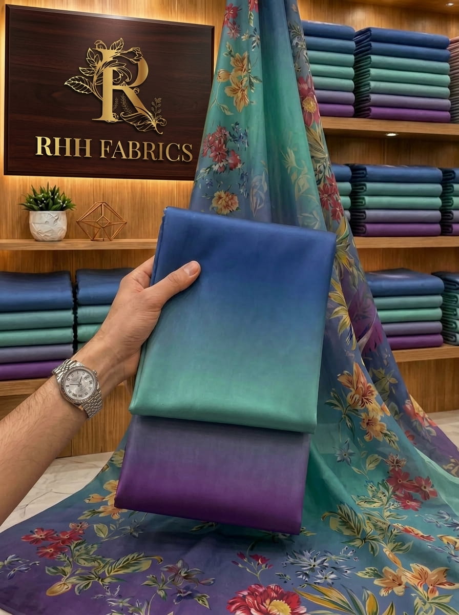 CHINA SILK TIE N DYE SEA PURPLE